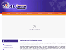 Tablet Screenshot of aljadeedpackaging.com